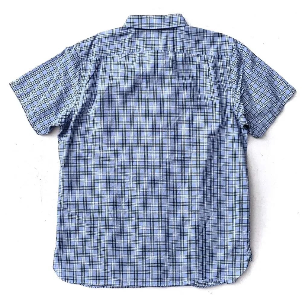 Daniel Cremieux Classics Shirt 100% Supima Cotton Short Sleeve Blue Large L